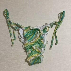 L*SPACE ROGER BOTTOM BITSY String Bikini Bottom Women's Size L